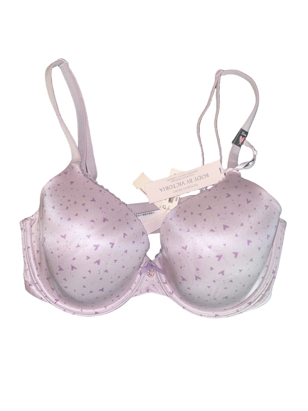 New With Tags Victoria's Secret Body by Victoria Pink Heart Print Bra